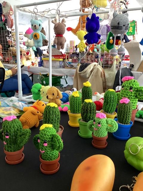 Cactus de crochet artesanales