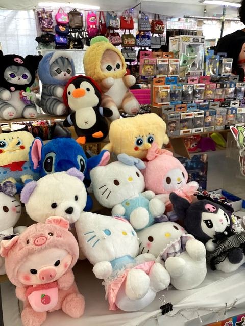 Peluches de colores hechos a mano