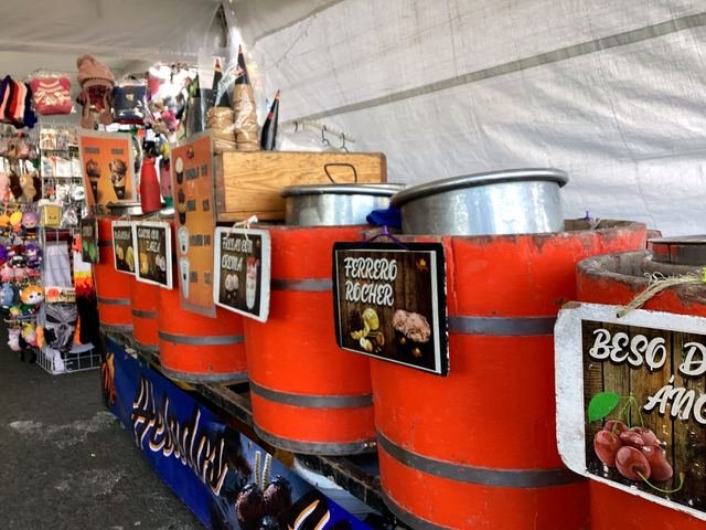 Stand gastronómico decorado